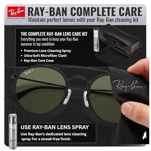 Image of Ray-Ban RB3647N ROUND DOUBLE BRIDGE Round Shaped Sunglasses for Men & Women with Official RAYBAN Eyewear Kit