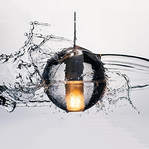 INJUICY Moderne Cristal Bulle Ballon Suspension G4 Globe Plafonnier Bar Restaurant Chambre Salle à Manger Salon Salle D'étude Café Lustre (1 Head) Cover