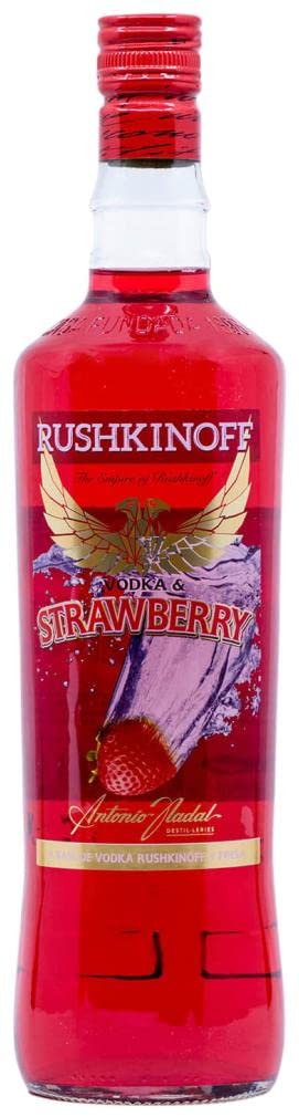 3 × Licores Antonio Nadal Rushkinoff Fresa (Caja de 3 Botellas de 1 L)