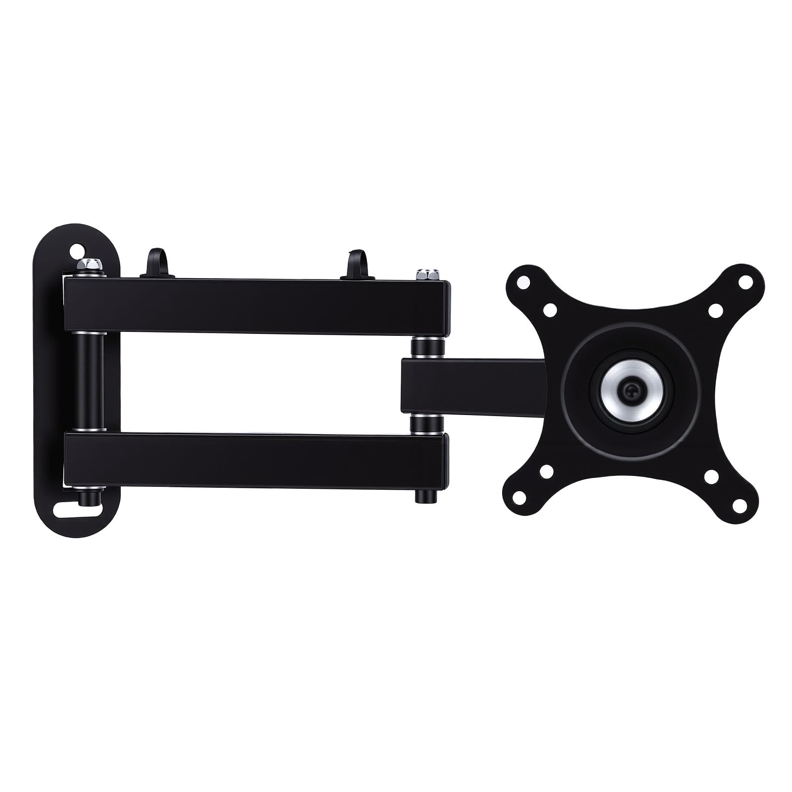 Duokon Staffa per Montaggio a Parete per TV a Movimento Completo, Supporto per TV Retrattile Articolato in Metallo con Rotazione di 360°, Inclinazione di 20, capacità di 13 Kg, Salvaspazio per Home