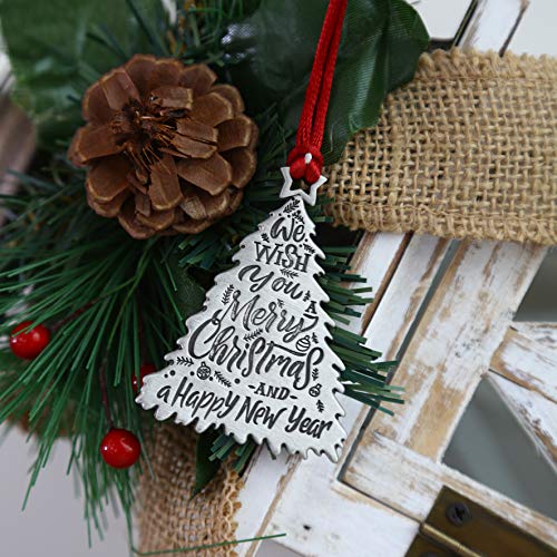 Topadorn Christmas Solid Pewter Christmas Ornaments And Holiday Decorative Hanging Ornaments Christmas Tree Pewter.we Wish You Merry Christmas And A Happy New Year #TOP2