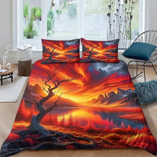 Ensemble de literie imprimée en 3D King de haute qualité en microfibre douce - 3