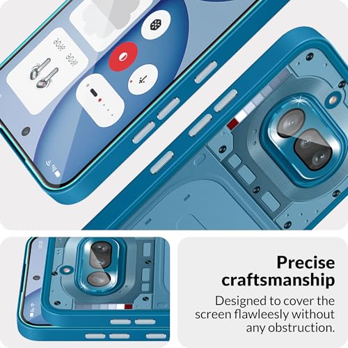 Image of FIRST MART Tempered Glass for Nothing Phone 4A 5G with Blue Camera Ring Guard & Installation Kit | HD Clear Edge-to-Edge Screen Protector, Scratch Resistant, Case-Friendly | Pack of 1