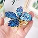 PPOZYLPC Electroplated Blue Tourmaline Butterfly Crystal Stones Butterfly Statue Ornaments Crystals Crystals Butterfly Gift for Home Decor Collection,Silver
