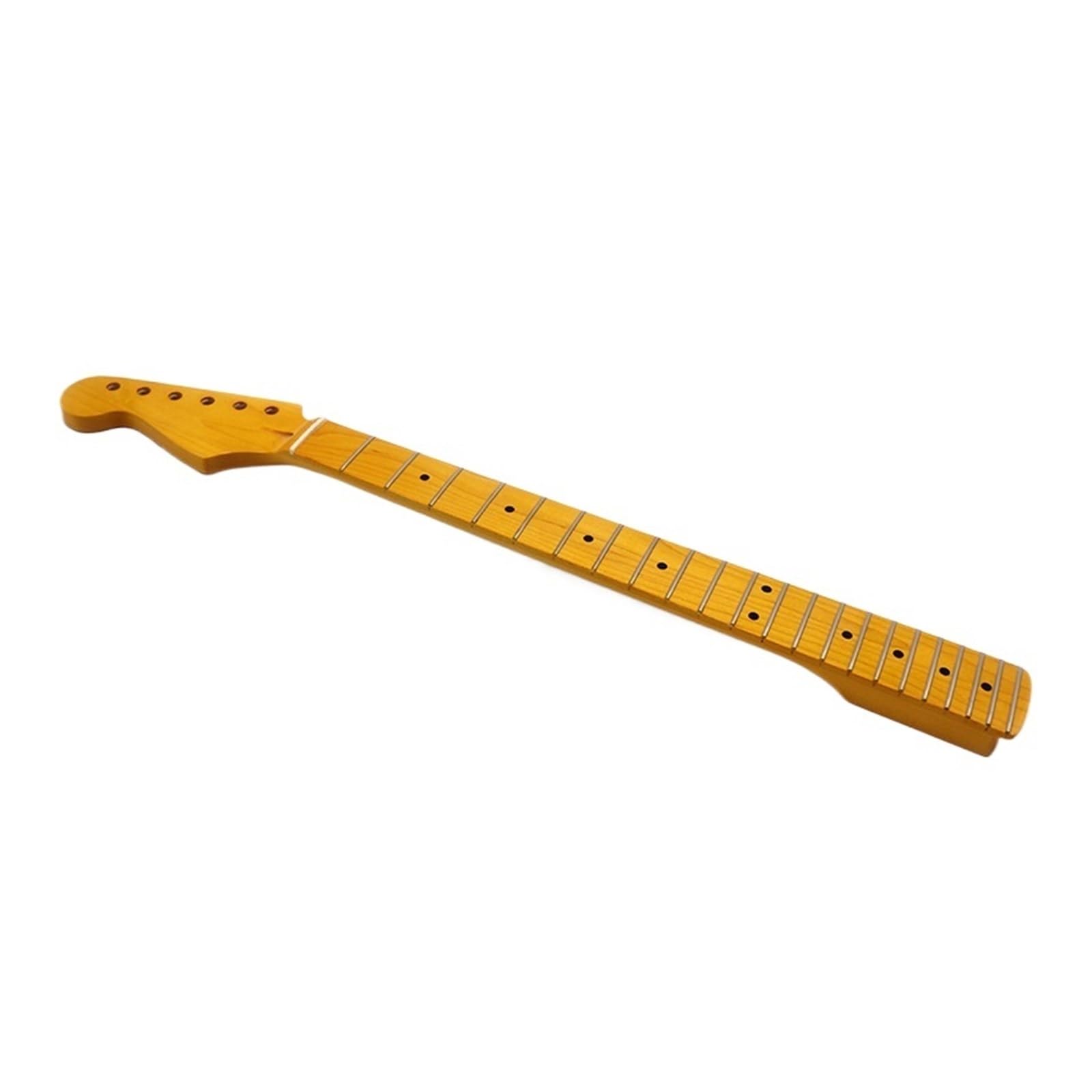 Chitarra elettrica St Neck 6 corde for mancini con cordiera in legno di acero Collo della chitarra leggermente giallo lucido Collo modificato fai da te