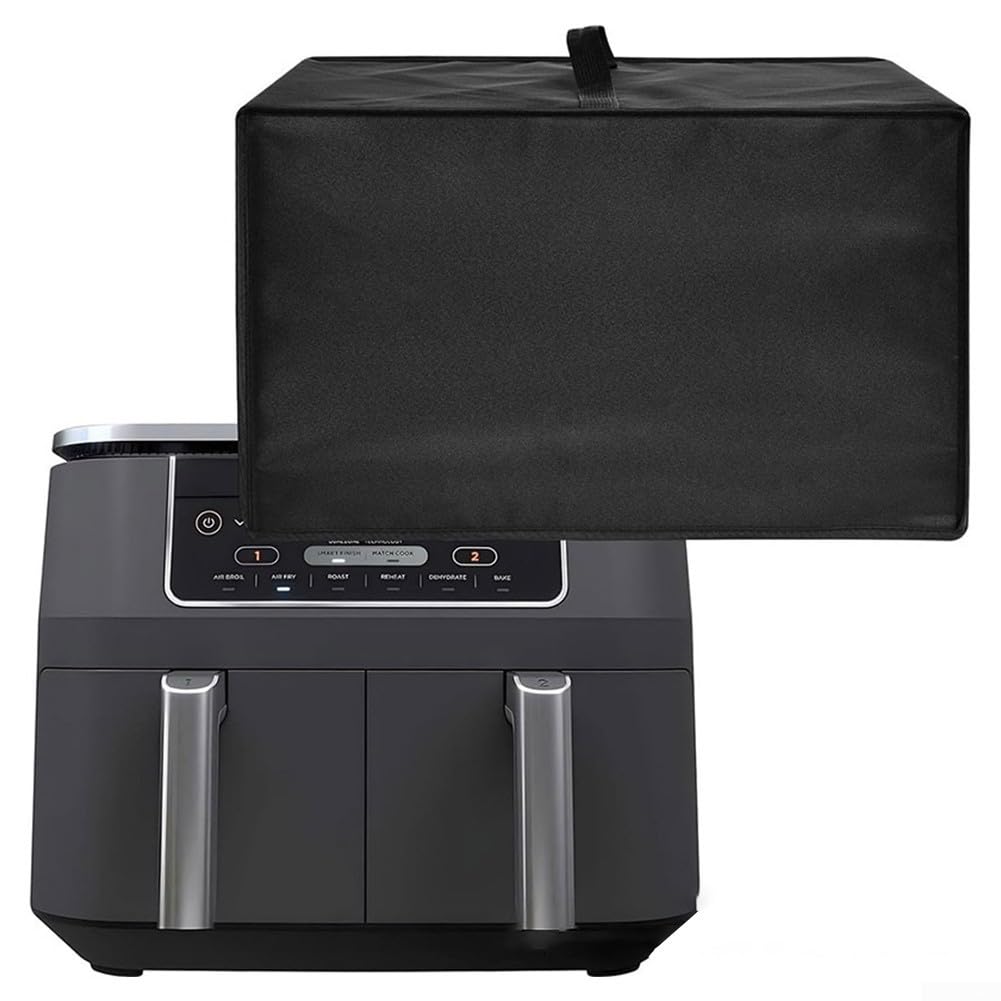 Air Fryer Cover Heat-Resistant 600D Nylon Dust Protector for AF500UKCP AF400UKCP 9L 8.5L Models, Black