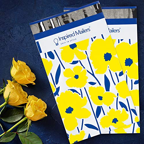 Image of Inspired Mailers - Poly Mailers 6x9-100 Pack - Bold Floral Print - Small Shipping Bags - 6x9 Polymailers - 6x9 Poly Bags for Shipping - Poly Shipping Bags 6x9 Mailers