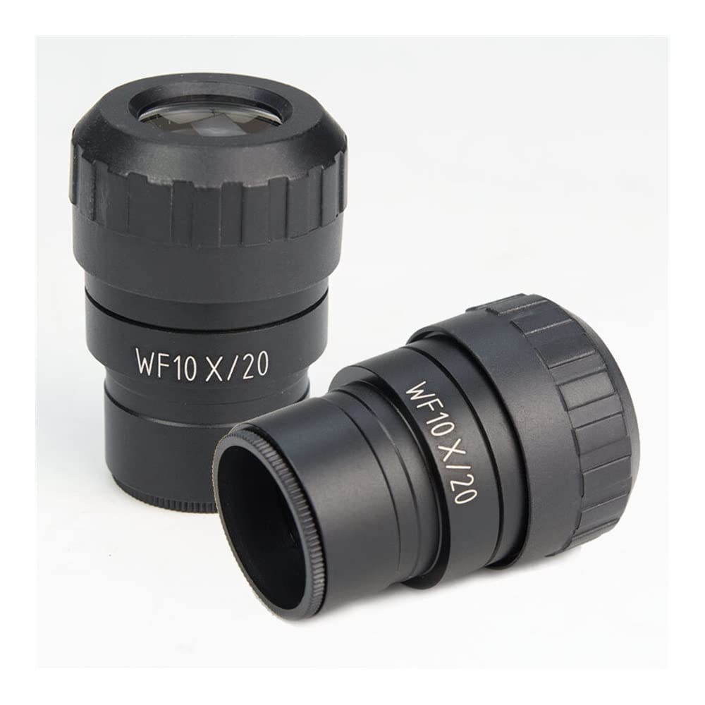 Microscopio WF10X 20mm Campo de visión Ajustable Gran Angular Ocular Lente óptica con tamaño de Montaje 30mm for Zoom microscopio estéreo