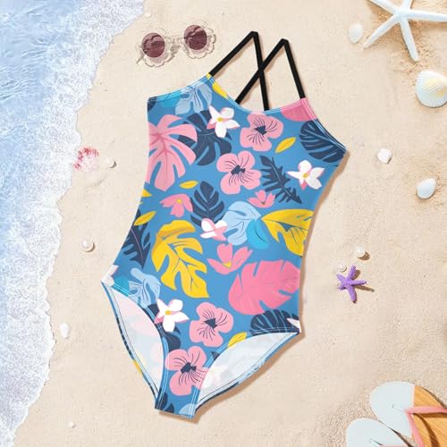 Image of Girls Swimsuit Little Cute Cat and Ice Cream One Piece Swimwear
