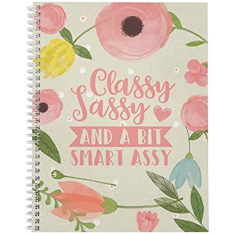 Gotcha Covered Notebooks Softcover Classy But Sassy 8.5" x 11" Spiral Notebook/Journal, 120 College Ruled Pages, Durable Gloss Laminated Cover, White Wire-o Spiral. Made in the USA Cover