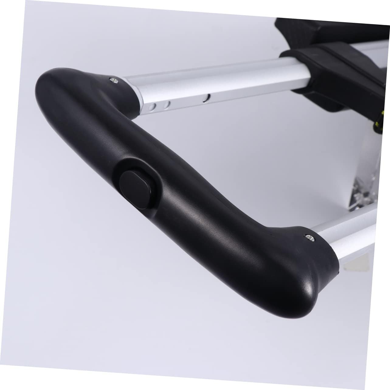 1Pc Folding Aluminum Alloy Trolley Cart Black Heavy Duty Hand Truck with Mute Wheels for Shopping Office Supplies and Daily Use Easy Storage