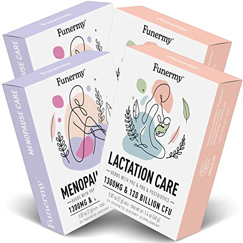 Funermy Lactation Support For Increase Breast Milk Supply And Menopause Relief For Women With Black Cohosh, 80 Packets (Pack Of 4) #TOP5