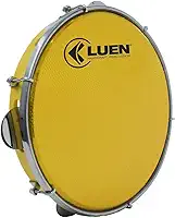 Pandeiro 10' Abs Am 6 Afin Plat Inx Ferragem Cromada Hol Amarelo