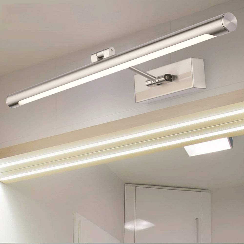 Moderne LED-Spiegel-Frontleuchte, um 180° drehbare Badezimmerspiegellampe, Rahmen-Bilderleuchte, Antibeschlag-Waschraumlampe, Leuchte für Badezimmer, 9 W, 42 cm [Energieklasse A+]