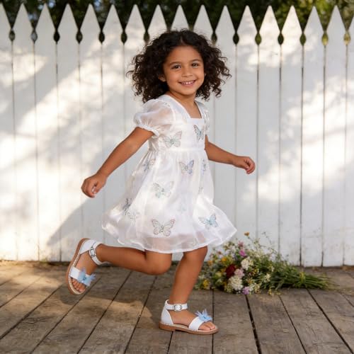 Image of Girls Dress Sandals Comfy Hook and Loop Summer Shoes for Toddlers