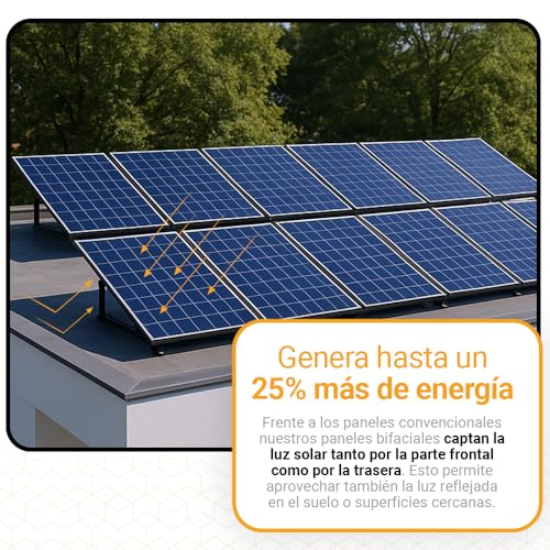 Kit solar plug & play Svan con microinversor wifi SSRS800W y placas bifaciales exterior 4
