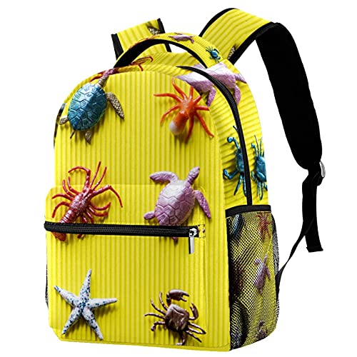 Sac à dos décontracté avec motif petit poulet multicolore pour femme idéal voyage