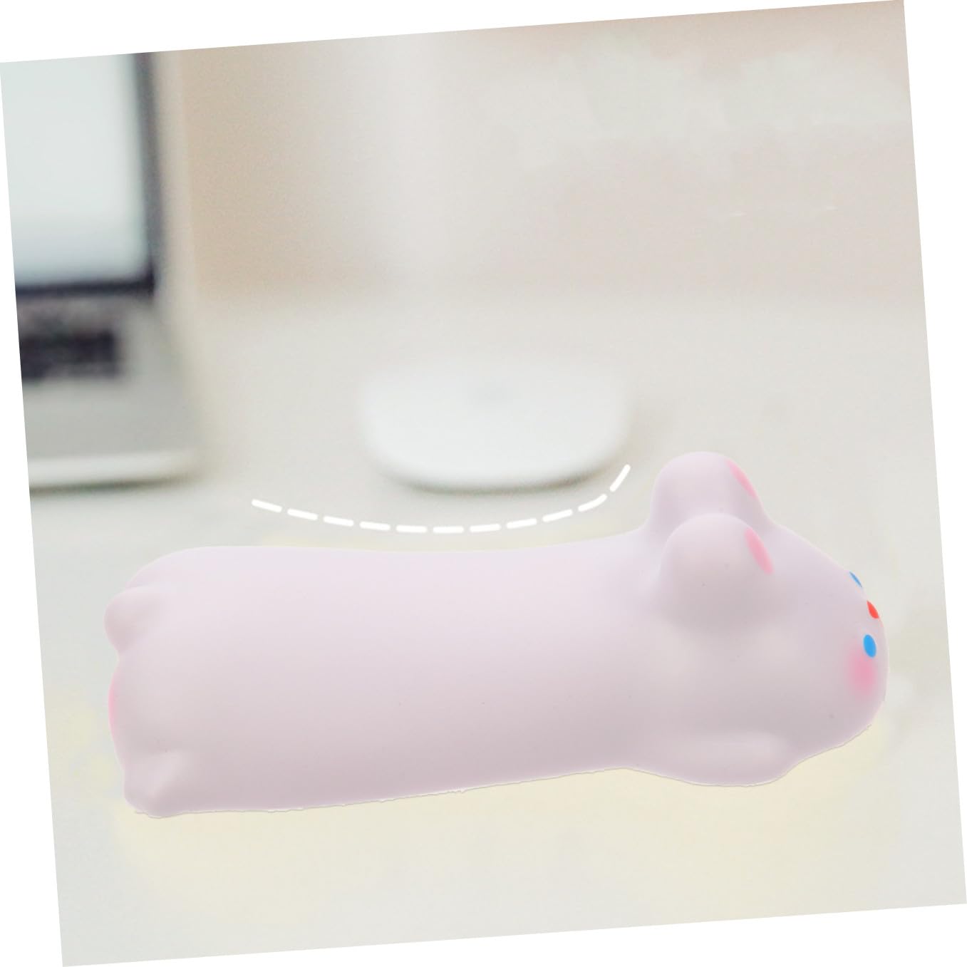 DOITOOL 5 Pezzi Fumetto di topo animale schiuma pastiglie polso riposo tappetini per il mouse Gel di topo accessori scrivania poggiapolsi ergonomico simpatico polsino bianca