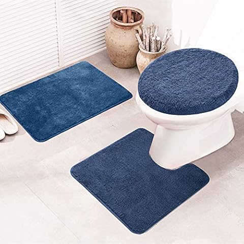 MIFXIN 3 Piece Bathroom Rug Set Cover