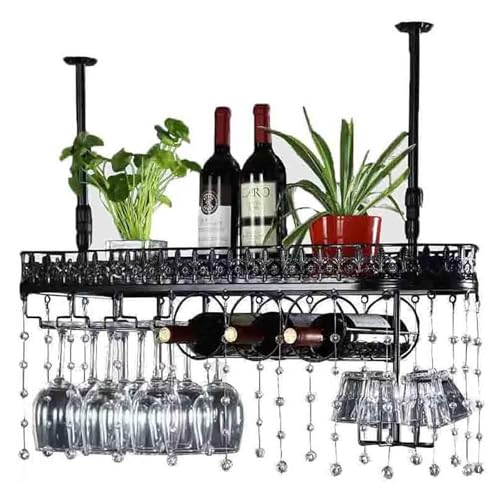 Étagère à vin suspendue pour optimiser l'espace de cuisine encombrée - 2
