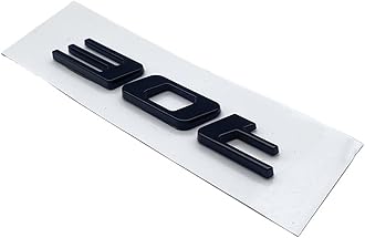 Letter Emblem Chrome Glossy Black ABS 3.0 5. V6 V8 20T 25T 30T 35T Fit for Jaguar XJ F-Type F-PACE E-PACE Badge Trunk Logo(Glossy Black 30T)