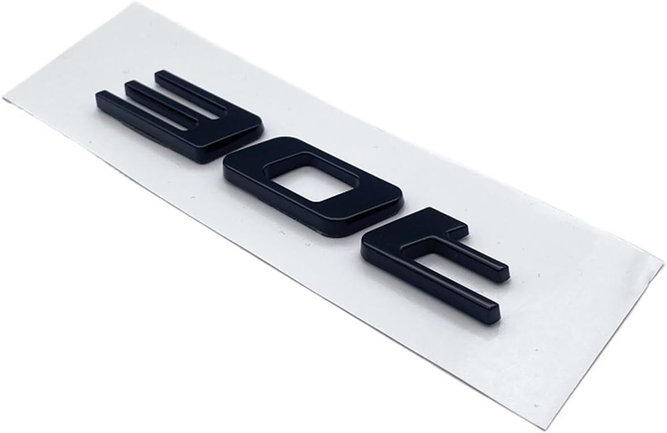 Letter Emblem Chrome Glossy Black ABS 3.0 5. V6 V8 20T 25T 30T 35T Fit for Jaguar XJ F-Type F-PACE E-PACE Badge Trunk Logo(Glossy Black 30T)