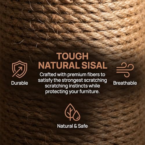 Rascador de sisal para gatos TOPBATHY de 4 piezas DIY para torres de escalada 4