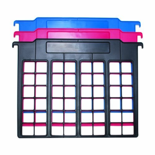 File and Folder Dividers, 3-Count, Red, Blue, and Black (50912)
