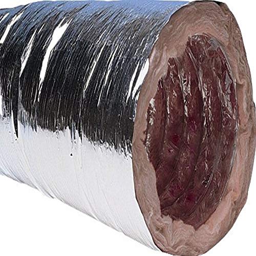 Speedi-Products FD-25R6 09 9-Inch Diameter by 25-Feet Length R6 Insulated Flexible Duct with Metalized Jacket