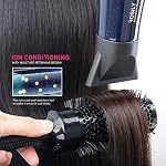 ROSILY Sèche-Cheveux Professionnel 2200W en Céramique Ionique | Sèche-Cheveux de Qualité Salon avec Embouts pour Cheveux Lisses et Soyeux | Cordon Extra Long et Temps de Séchage Plus Rapide