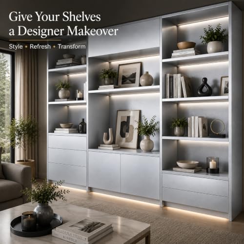Image of HOME13 Silver Wallpaper Peel and Stick Wallpaper Self Adhesive Decorative Metallic Wallpaper Removable Vinyl Wall Sticker Waterproof Countertops Bathroom Kitchen Cabinet (20x120 Inch)