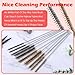 20 Pieces Wire Tube Brushes for Cleaning bristles Tube Brass Stainless Steel Round Wire Brush for Auto Parts, Bottles, Tubes, 5 Sizes