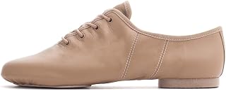 Katz Dancewear Tan Nude PU Lace Up Suede Split Sole Jazz Practice Jive Cerco Modern Dance Shoes