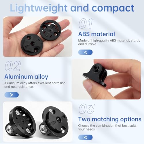 Halterung für Gopro Fahrradcomputer für Garmin - Universal Adapter Combo für Gopro, Passend für Garmin Edge Halterung Fahrrad, Kamerahalterung FahrradlichtHalterung Lochabstand 22mm (Stecker + Buchse)