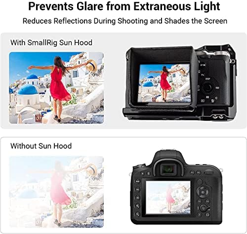SMALLRIG LCD Screen Hood Sunhood Sunshade for Sony Alpha 7 IV(A7 IV) / Alpha 7S III(A7S III A7S 3) / Alpha 7C (A7C) / ZV-1 (ZV 1) / ZV1-F/ZV-E10 / FX3-3206