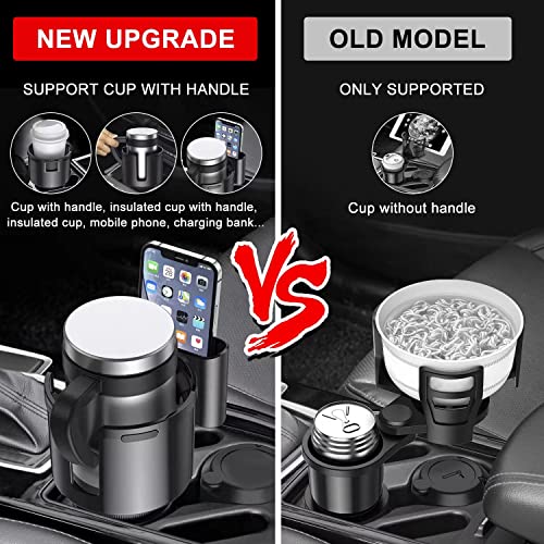 Humview Cup Holder Expander For Car，Car Cup Holder Expander With Phone Holder Cup Phone Holder For Car, Large Cup Holder Adapter For Car 32/40 Oz Bottles, Big Drinks, Mugs #TOP4
