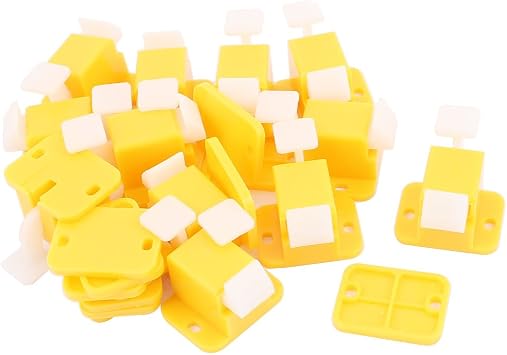 Aexit Plastic PCB Relays Board Edge Latch Prototype Test Fixture Jig PC Board Relays 12Pcs Yellow