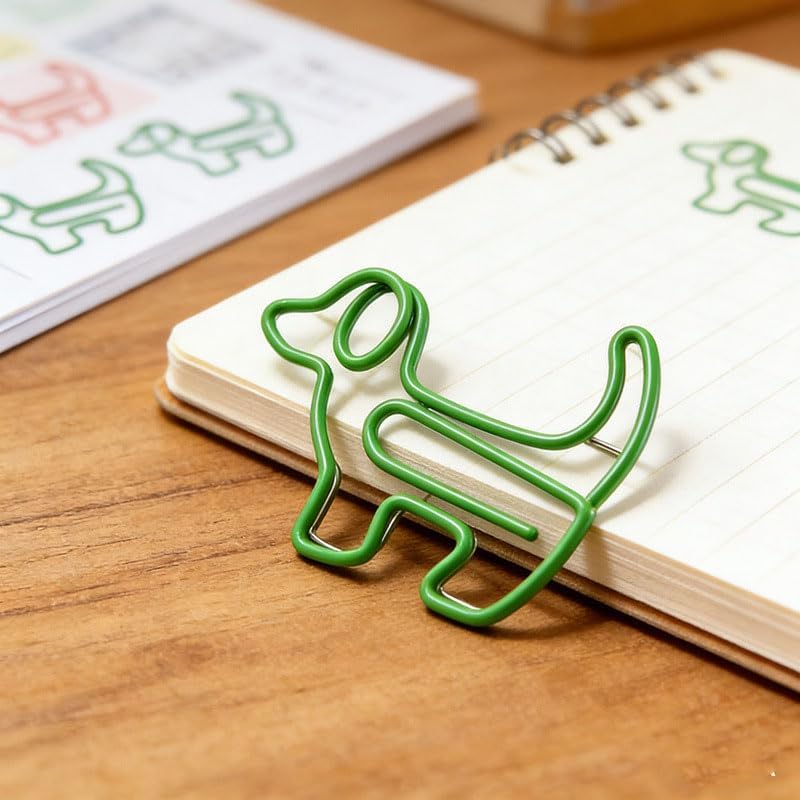 45Pcs Dachshund Shaped Paper Clips, Multicolor Metal Binder Fasteners, Unique Canine Themed Desktop Tools for Document, Journal and Scrapbook Arrangement image 5