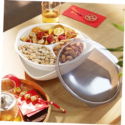 Assiette divisée avec couvercle Zerodeko pour éviter les snacks ramollis