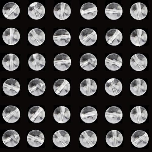 Cmbyn 4Mm 200Pcs Natural Stone Beads Clear Quartz Crystals Round Genuine Stone Beading Loose Gemstone Hole Size 1Mm Diy Charm Smooth Beads For Bracelet Necklace Earrings(Clear Quartz Crystals 4Mm) cover