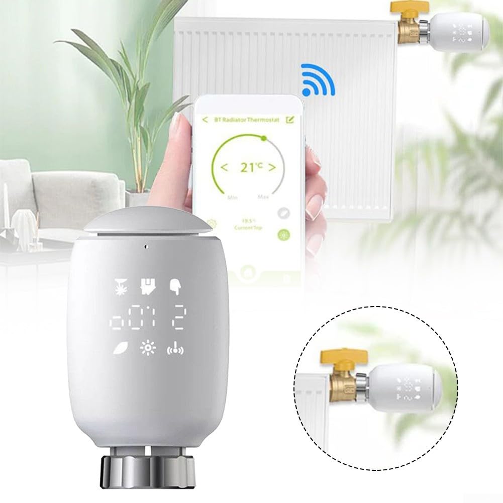 Smartes Heizkörperthermostat: Thermostatventil für Heizkörper, mit programmierbarer Heizungssteuerung, App-gesteuerter Komfort überall