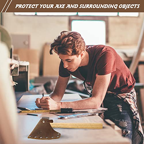 RingSun Bainha de machado de couro legítimo, capa de machado durável, capa de machado de couro, bain