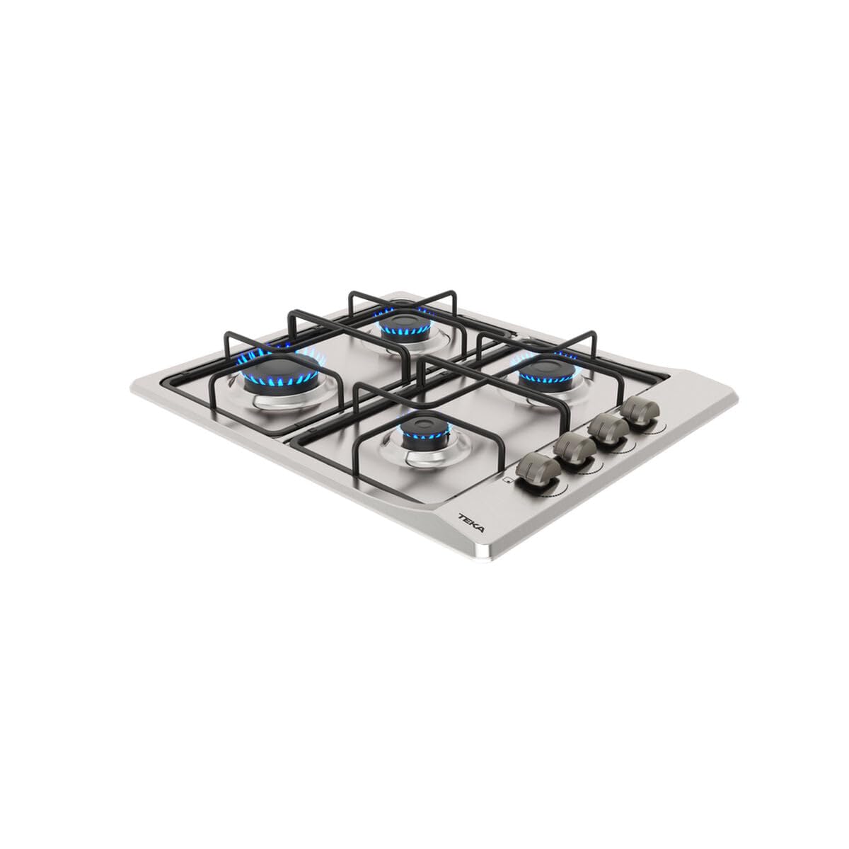 TEKA Placa de Gas Butano 60 cm, 4 Fuegos, Mandos Laterales Ergonómicos, Seguridad por Termopar, Modelo E/60.3 40