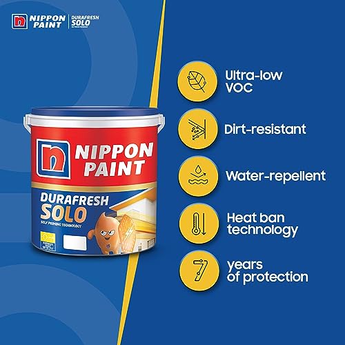 Image of Nippon Paint Durafresh Solo Exterior Emulsion Paint (Alcove Ivory, 10 L)
