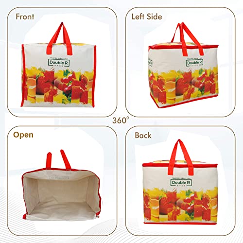 Image of DOUBLE R BAGS Jute Shopping Grocery Vegetable Bag with Reinforced Handles, Underbed Storage Bag with zipping (Pack of 1)
