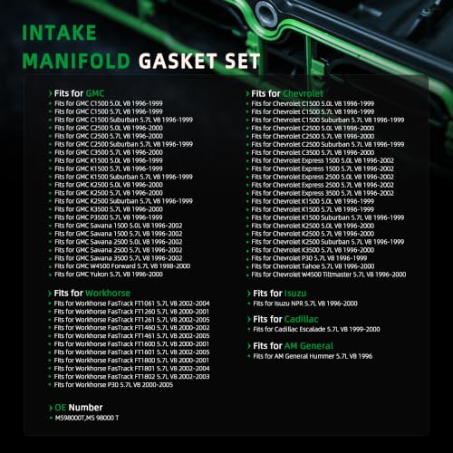 Image of Intake Manifold Gasket Set, for Chevy C1500 /Express /K1500 /P30 /Tahoe