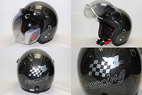 passing 猫ちゃんデザインヘルメットMAROON　ZJ-2(58～59㎝) passing 猫ちゃんデザインヘルメットMAROON ZJ-2(58～59