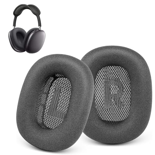 Raheem Ersatz Ohrpolster Kompatibel mit AirPods Max Over-Ear-Kopfhörer, Premium Ersatzpolster mit strapazierfähigem Netzstoff und weicherem Schaumstoff, AirPods Max Zubehör