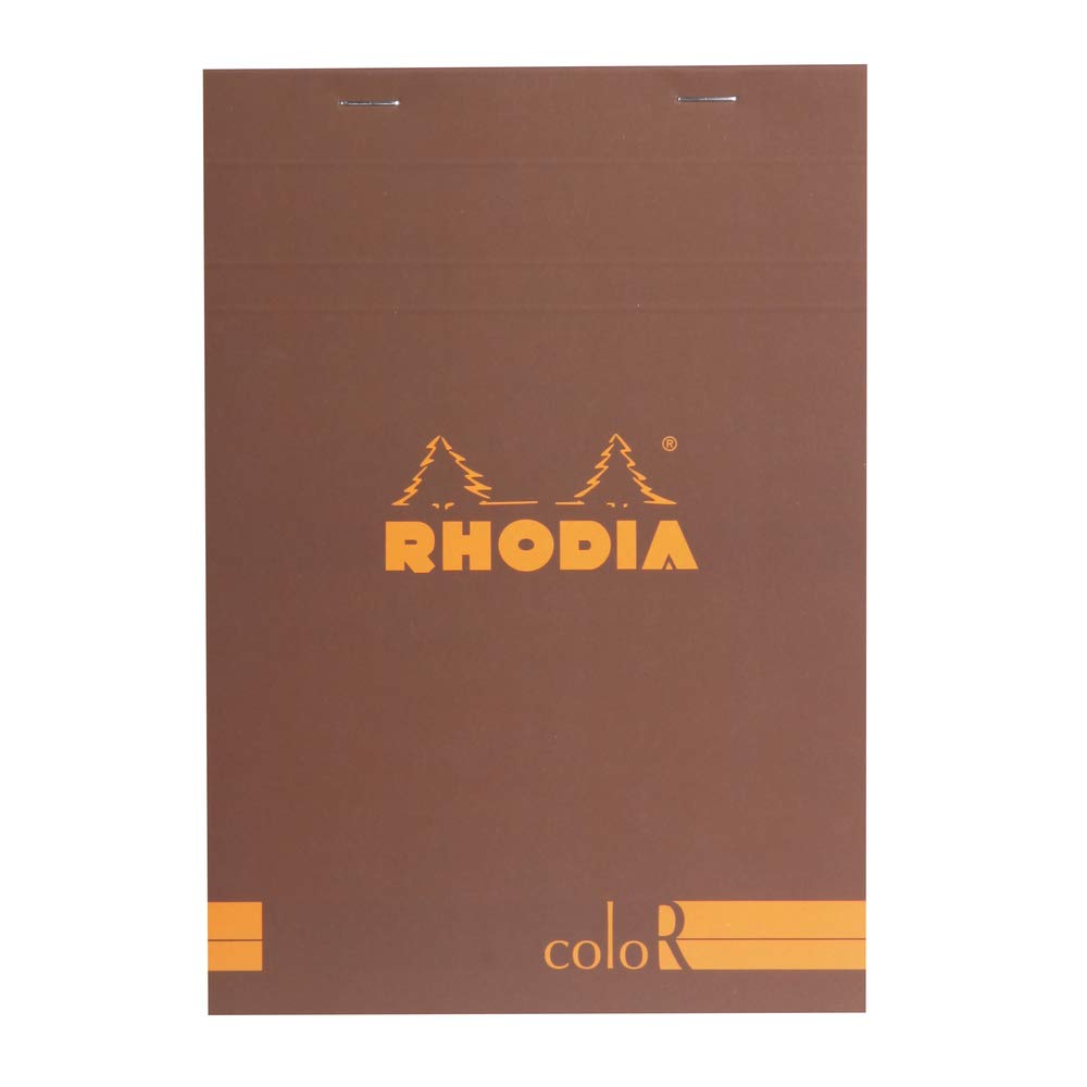 Rhodia A5 Color Head Stapled Pad No16, Lined - Chocolate