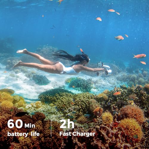 Image of sublue Mix Pro Dual Motor Underwater Scooter - 3 Speed Modes, 60 Min Runtime, 131ft Depth with Camera Mount & Low Battery Alarm for Pool, Diving, Snorkeling - Water Scooter for Adults